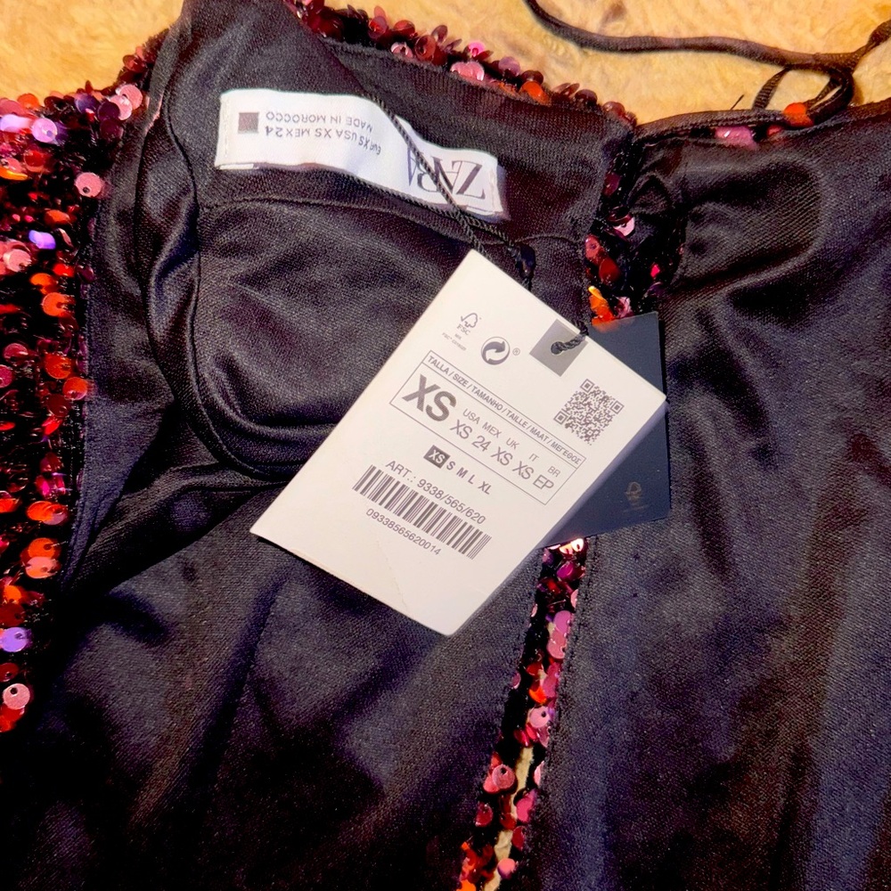 Zara XS mini sequin dress